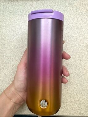 Starbucks Gradient Purple to Gold Stainless Travel Tumbler